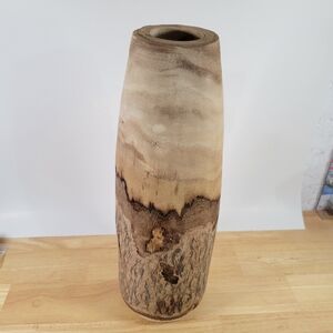 Rustic Wooden Vase Paulownia 16 Inches